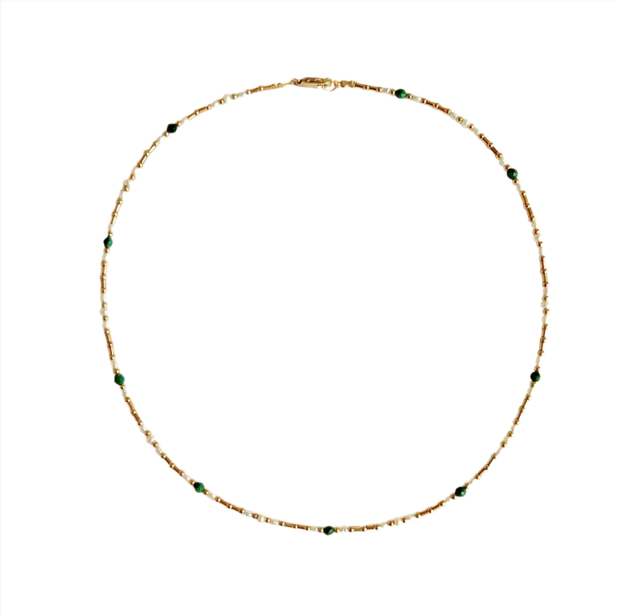Fine Gold And Malachite Necklace