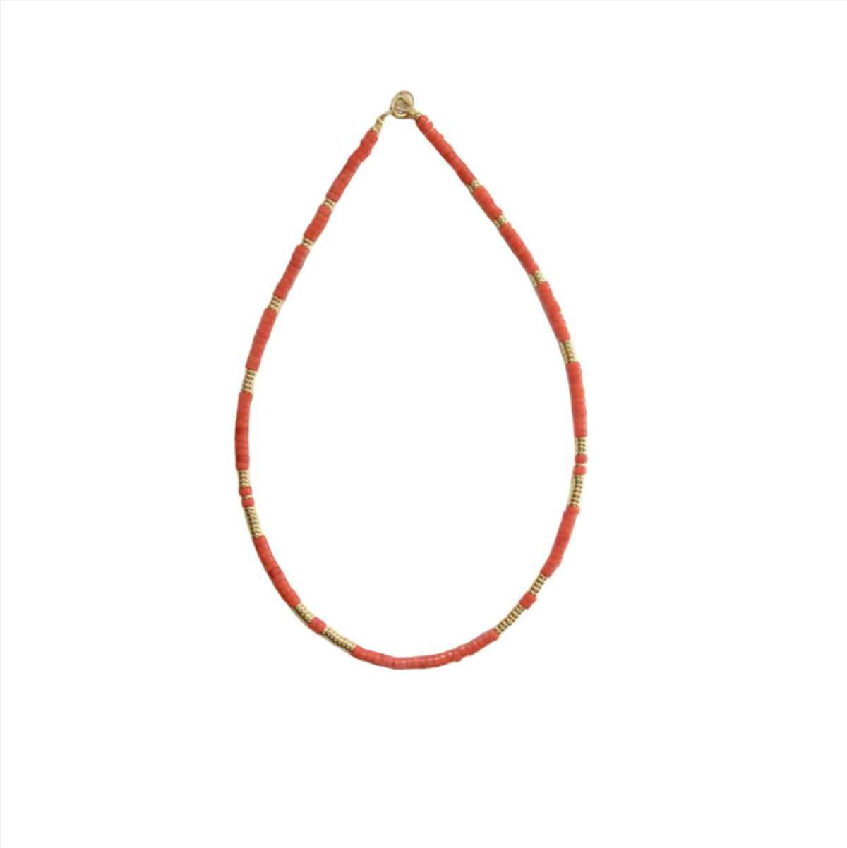 Orange And Gold Necklace