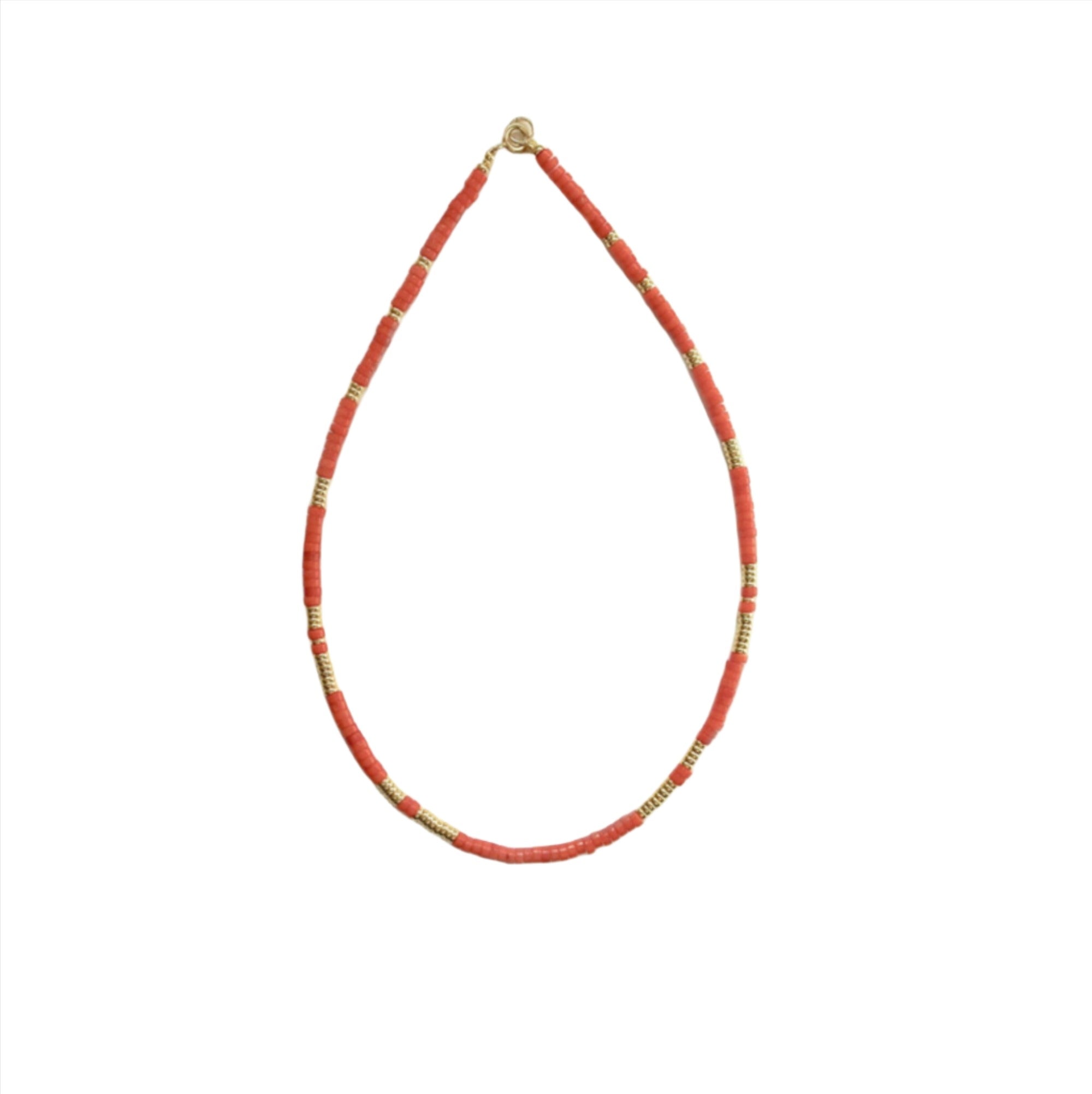 Orange And Gold Necklace
