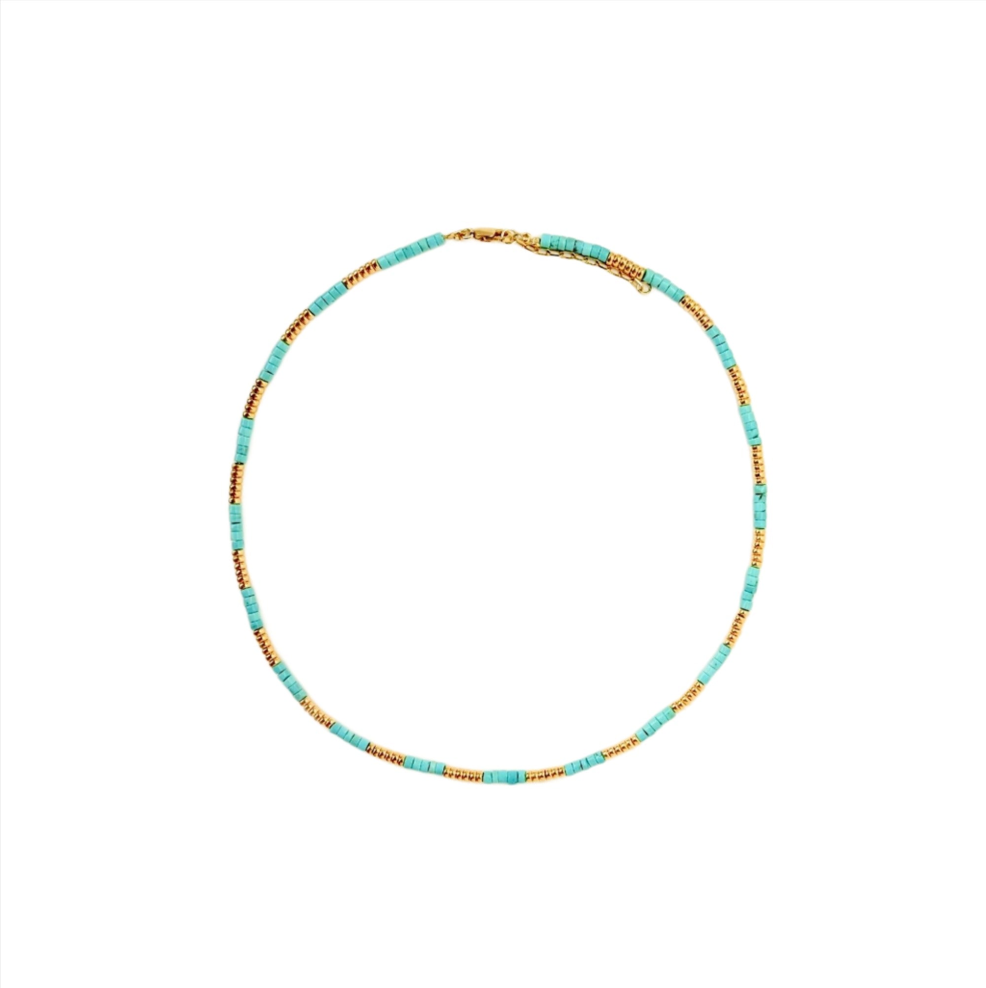 Turquoise and Gold Necklace