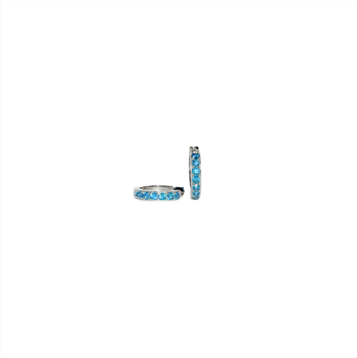 Aqua Hoola Hoop Earrings