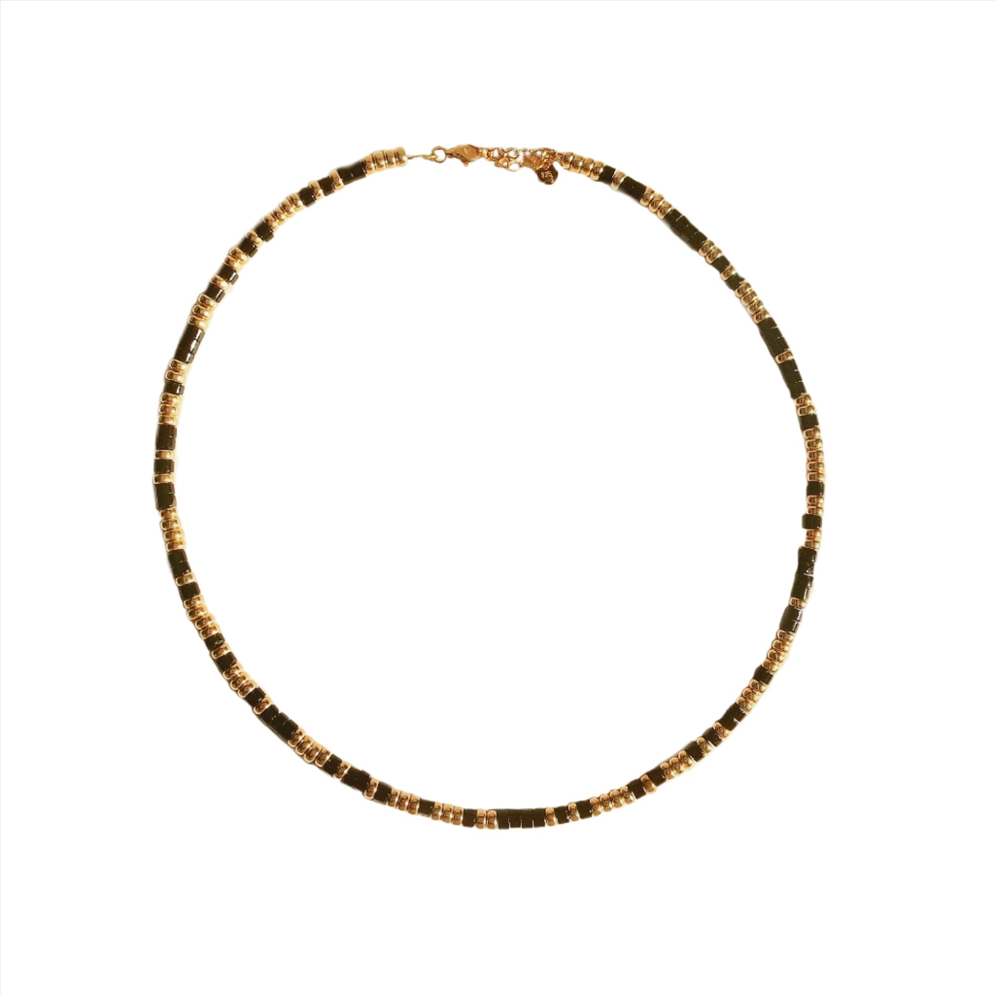 Black Onyx And Gold Necklace