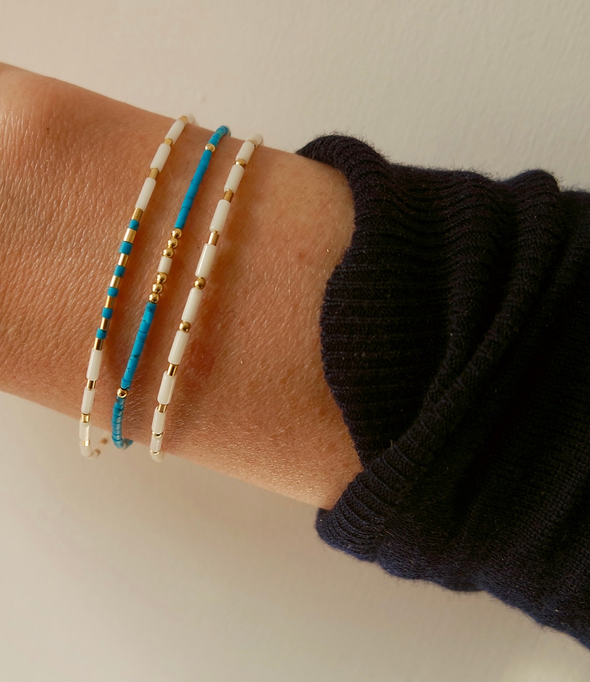 Fine White And Turquoise Bracelet
