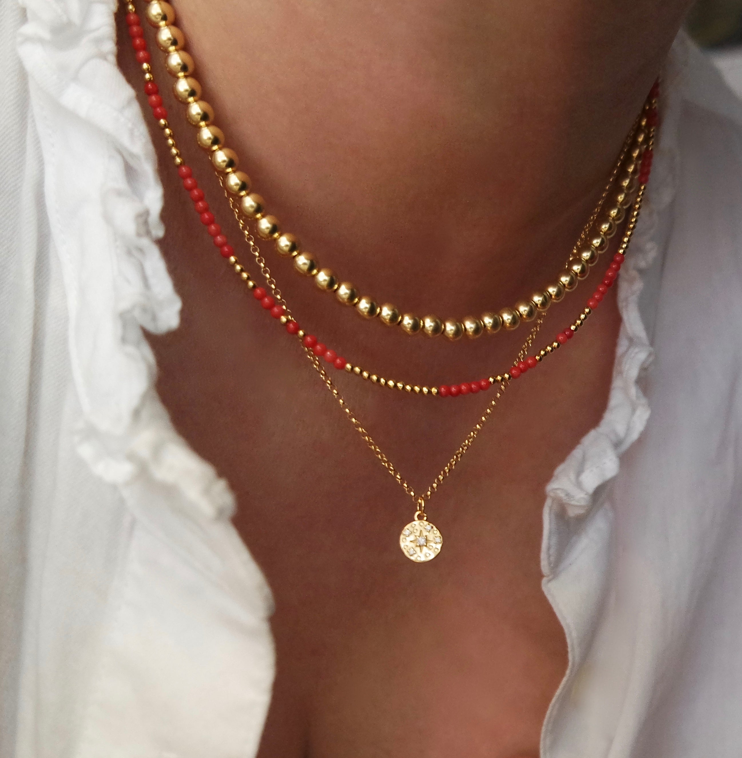 Gold Sphere Necklace