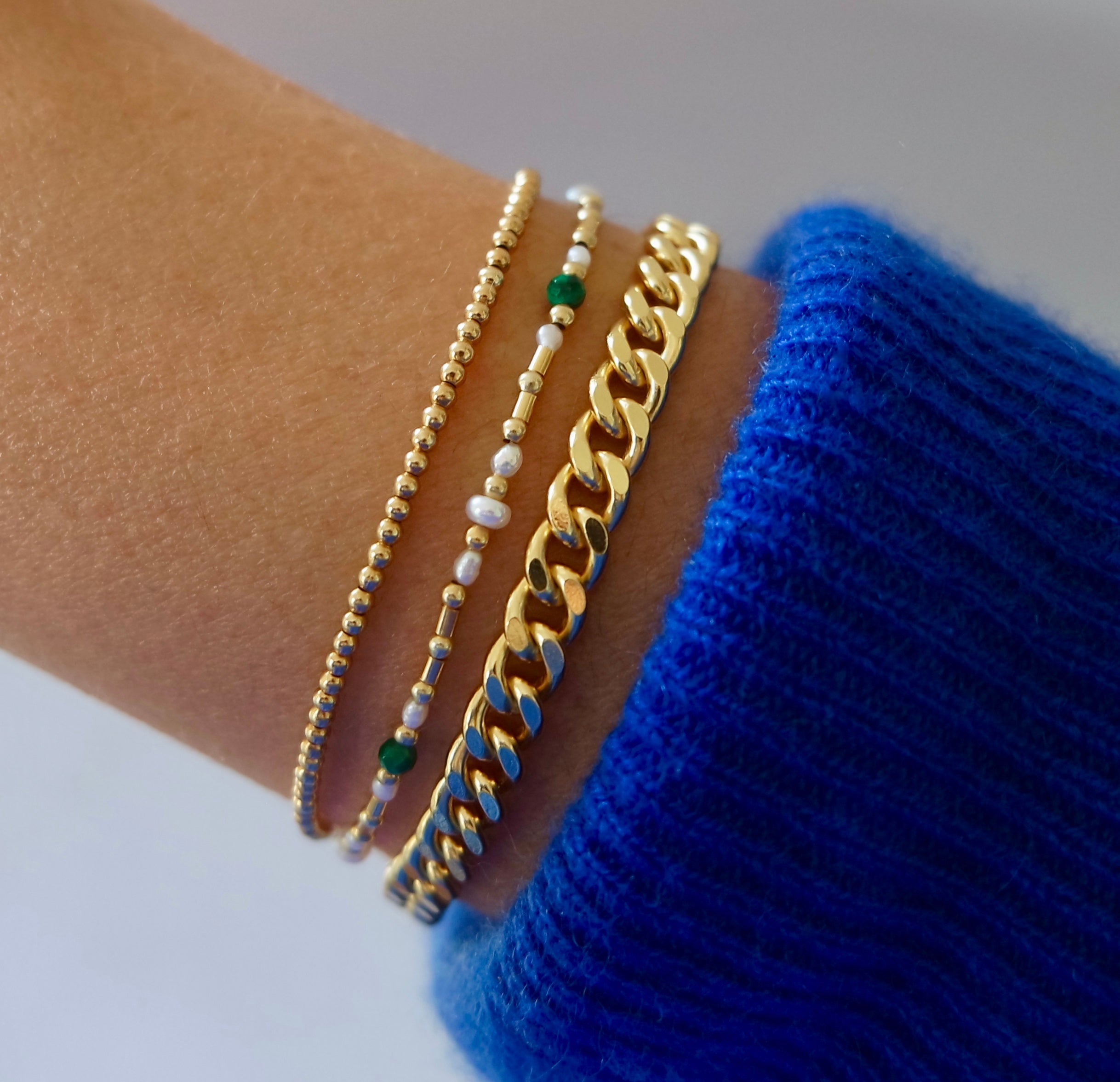 Fine Gold And Malachite Bracelet