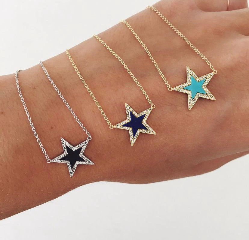 Lapis Star Necklace
