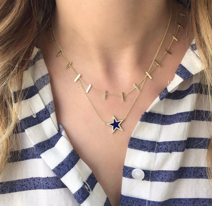 Lapis Star Necklace